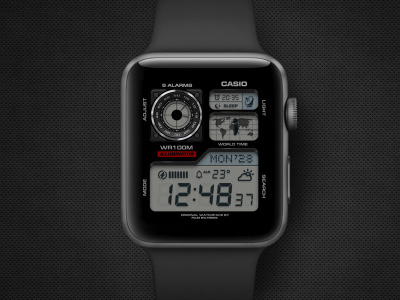 Watchface digital Casio style amazfit apple apple watch applewatch bip casio design digital lcd pulse software ui vintage watch watchface xiaomi
