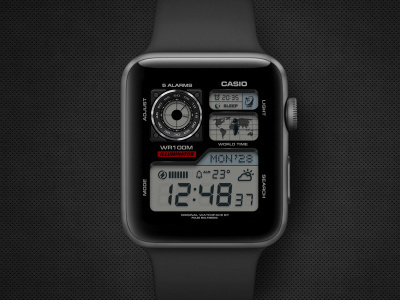 Watchface digital Casio style