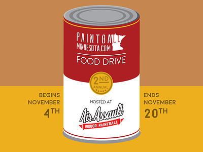 Annual Food Drive Campaign andy warhol campbells campbells soup donations food drive marketing paintball pop art poster design soup