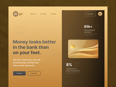 Landing Page Credit Card Service Bank UI