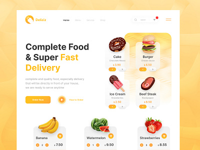Food & Fruit Delivery Landing Page