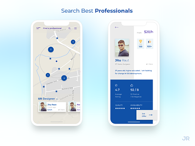 Search Professional App Design app ios ui ux