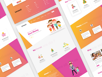 Umeed for Child - web page design 2018 child design experience money save tread ui user ux web