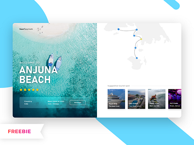 Tourism guide landing page design inspiration #2 2018 android app design illustration ios landing page nike trend ui user ux web