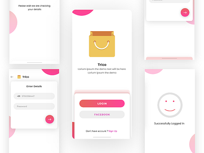Trico - Sign in & sign up UI kit freebie