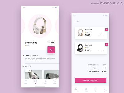 Product Page & Cart Screen Inspiration 2018 android app design dribbble inspiration ios micro animation trend ui ux web