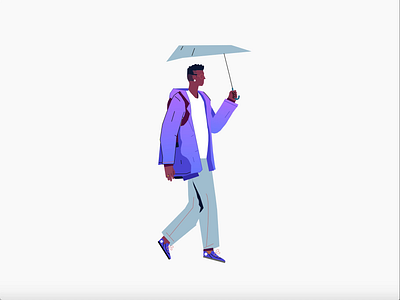 Walking Man Animation adobe xd animation app design dribbble illustration inspiration micro animation trend ui uid ux vector