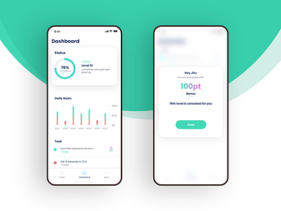 Goal tracking app UI design