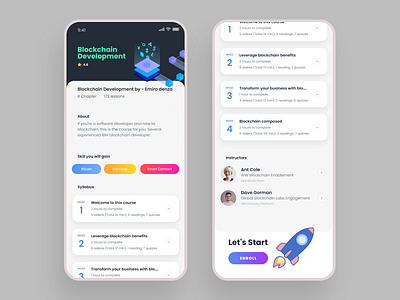 Online Study App-Course Detail Screen android app design dribbble inspiration ios micro animation micro interactions online courses online learning study trend ui ux web