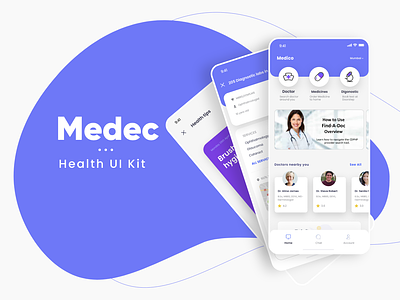 Medec App Free Ui Kit android app design dribbble freebie healer health healthcare app inspiration ios medical app micro animation micro interactions trend ui ui kit ux vector