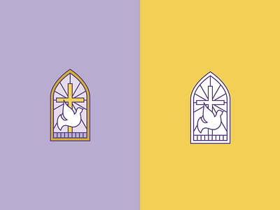 Stained Glass Window brand identity branding catholic church design drawing fun icon illustration illustrator logo vector