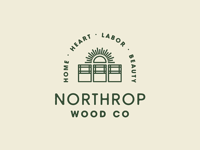 Northrop Wood Co Logo artisan brand design branding business craft craftsman design graphic design handcrafted local logo minneapolis minnesota modern small business vector wood wood working