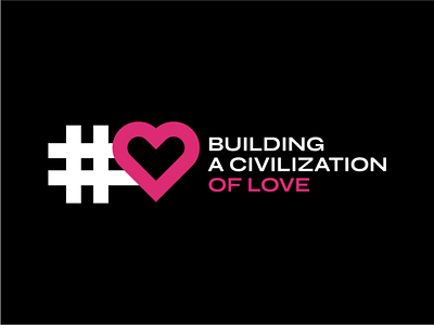 Civilization of Love campaign logo branding design icon logo vector