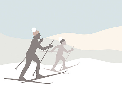 Skiers Illustration for Smoke & Slate brand identity branding drawing fun hats illustration knitwear outdoors ski snow vector winter winter sports