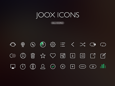 Joox Icons icon music