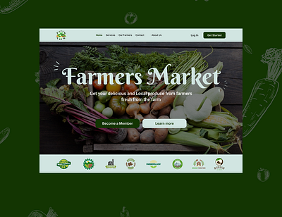 Farmer's Market Website Design ( Hero Section) app dailyui design farmer hero section minimal product design ui uiinspirations ux uxdesign website
