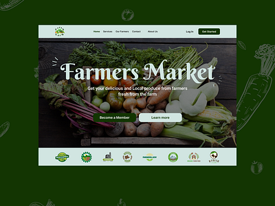 Farmer's Market Website Design ( Hero Section)