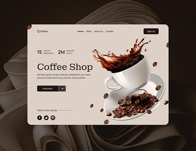 Coffee Shop aesthetic aesthetics coffee coffee shop dailyui design hero section minimal product design ui uiinspirations ux web webdesign