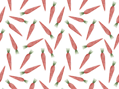 Watercolor seamless pattern of carrots branding carrots design fabric florist garden gardening hand drawn harvest illustration paper pattern seamless textile vegan vegetables watercolor