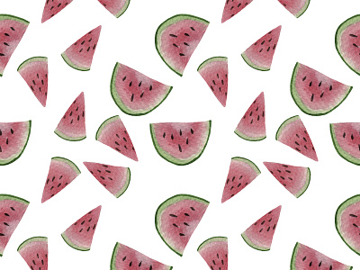 watercolor seamless pattern of watermelons design fabric hand drawn illustration juicy paper pattern print seamless summer watercolor watermelon