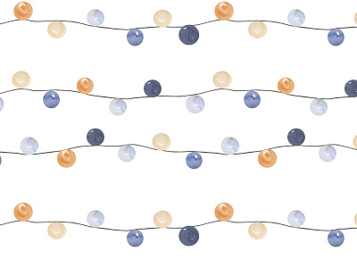 Christmas seamless pattern of colorful garlands