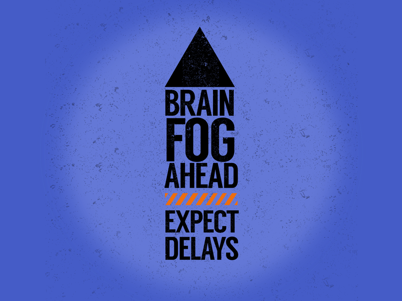 Brain Fog animation current mood fun graphic illustration signage type