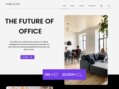 Coworking Spaces design figma graphic design illustration typography ui user interface userexperiencedesign ux websitedesign