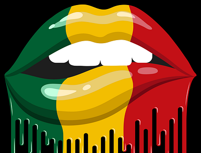 Juneteenth Lips black queen graphic design illustration lips