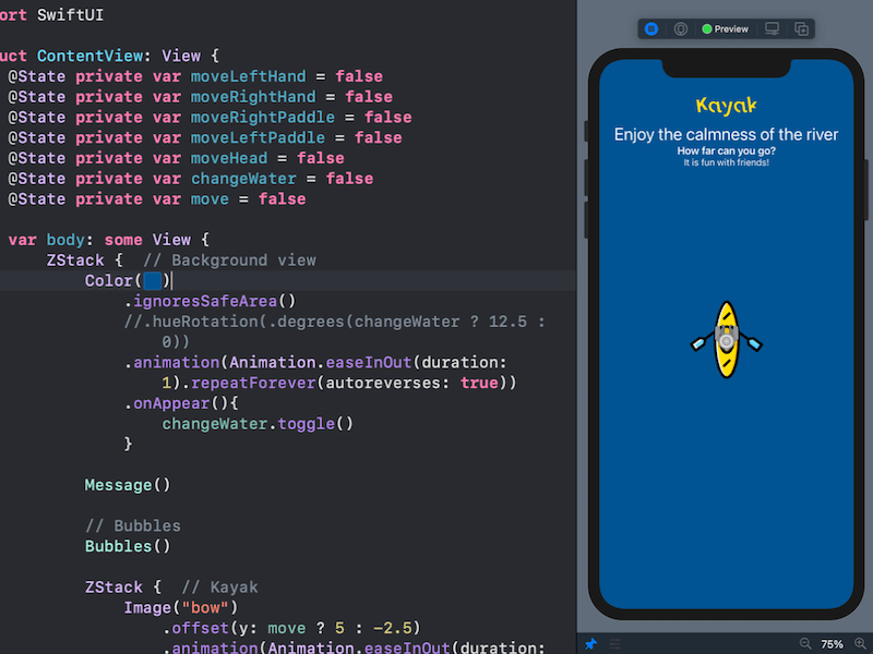 Learn to Design Onboarding Animations with SwiftUI kayak animation learn swiftui onboarding animation swiftui swiftui animation swiftui animation design swiftui kayak animation swiftui onboarding aniamtion ui animation