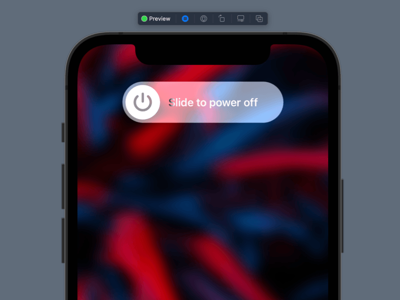 How to create the iOS Shimmer Animation (Slide to power off) how to design ios animations ios animations ios effects ios shimmer animation shimmer effect swiftui animation swiftui ios animation