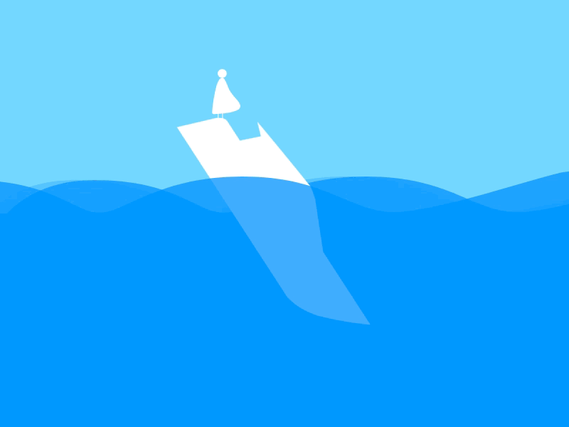 Animated Boat & Waves animated boat animated waves animation boat animation gif lonely boat sail sail boat sailing waves