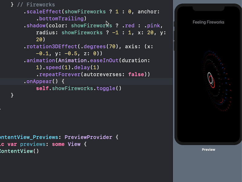 SwiftUI Full-Screen Fireworks Effect animated gif animation background animation core animation fireworks animation motion swiftui swiftui animation ui animation