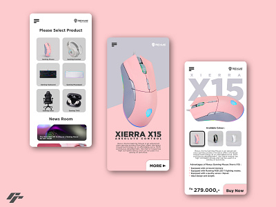 Rexus (Gaming Gear) Mobile App app branding design game gaming gaming gear gaming mouse graphic design headset illustration mouse rexus ui ux xierra