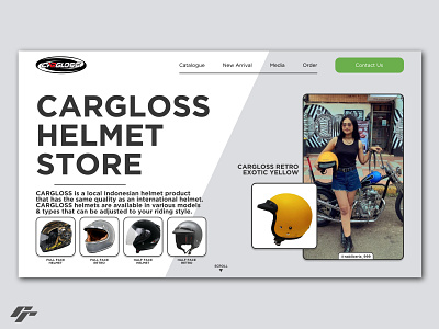 Cargloss Helmet Website Design