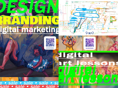 Promo posters ad art lessons branding design digital marketing graphic design marketing posters promo teaching