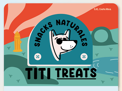 Titi Treats Brand - Dried pork bone label for dogs branding dogs dried product graphic design packaging pets