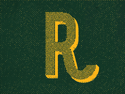 The letter R alphabet halftone letter newsprint r texture type