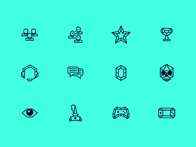 Gaming Icons gaming icons polygon vector video games