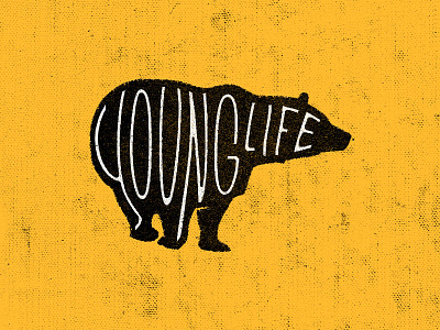 Young Life Bear bear icon identity logo texture young life