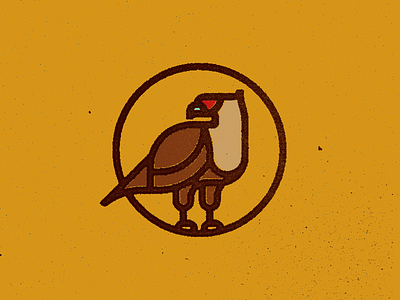 Crested Caracara bird geometric icon identity logo mark mexico prey vancouver