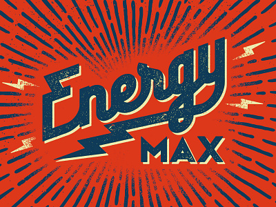Energy Max energy identity kapow lettering lightning logo texture typography vancouver