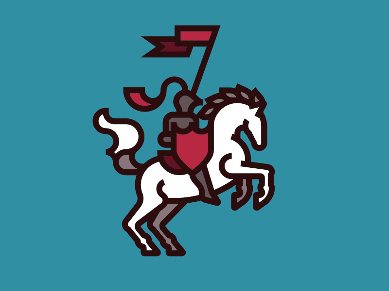 Knight knight horse chivalry illustration identity mark logo line vancouver