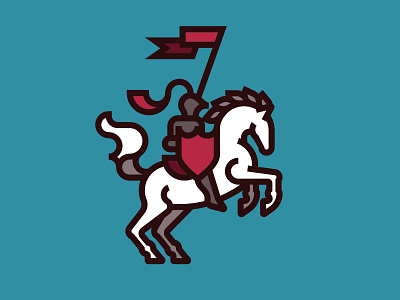 Knight chivalry horse identity illustration knight line logo mark vancouver