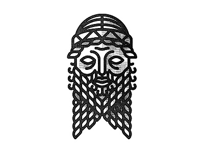 Sargon the Great akkadian ancient beard face illustration king lines mesopotamia