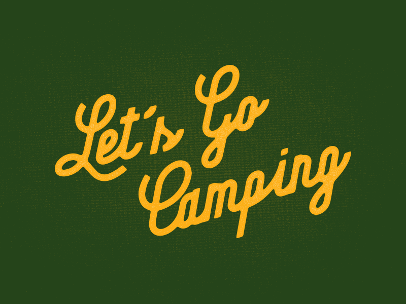 Let's Go Camping camp camping flag lettering pennant summer typography