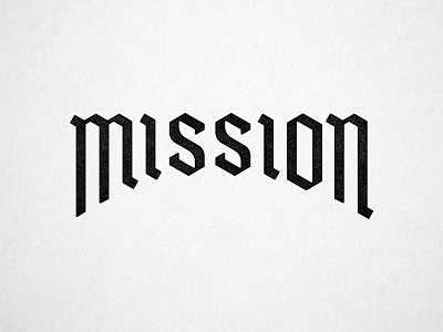 Mission Logo black letter brand identity lettering logo mission restaurant vancouver