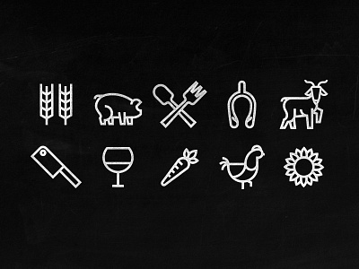 Mission Icons chicken farm goat icon kitchen mission pig restaurant