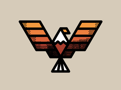 Eagle bird eagle geometric icon illustration texture thick line vancouver wild