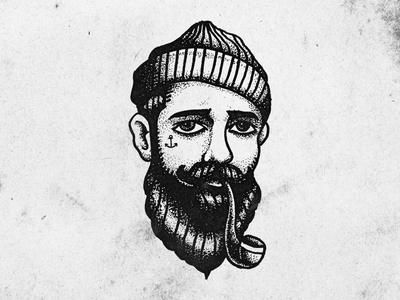 Lumberjack illustration lumberjack pointillism sailor stipple vancouver