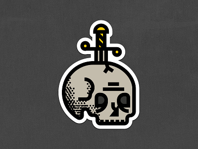 Because Skulls skull sticker stickermuler